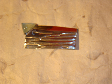 LINES ON THE LANDSCAPE - silver, gold & aquamarine brooch