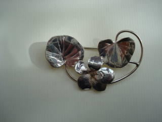 VIOLA - silver & gold brooch