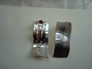 LINES - silver earclips